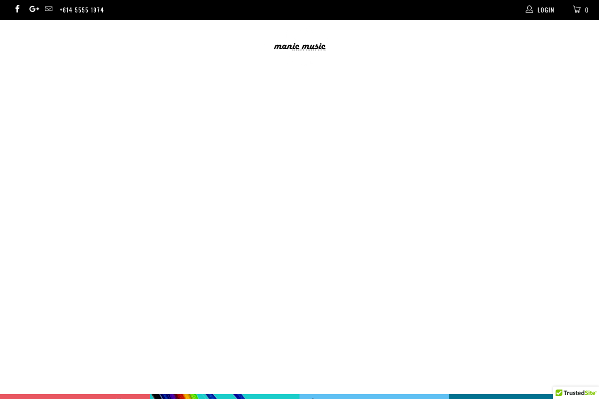 Manic Music homepage screenshot