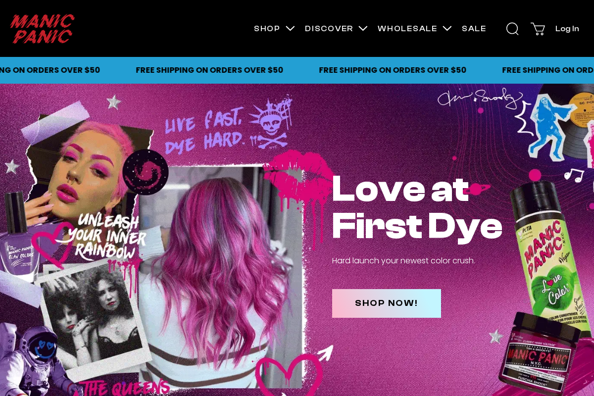 Manic Panic homepage screenshot