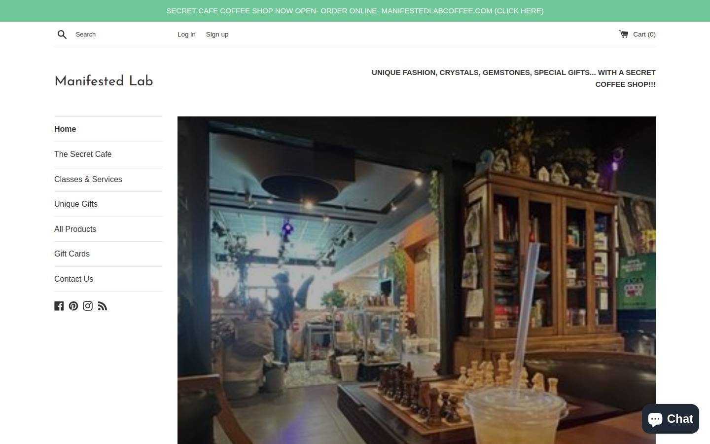 manifesteddesigns.com homepage screenshot
