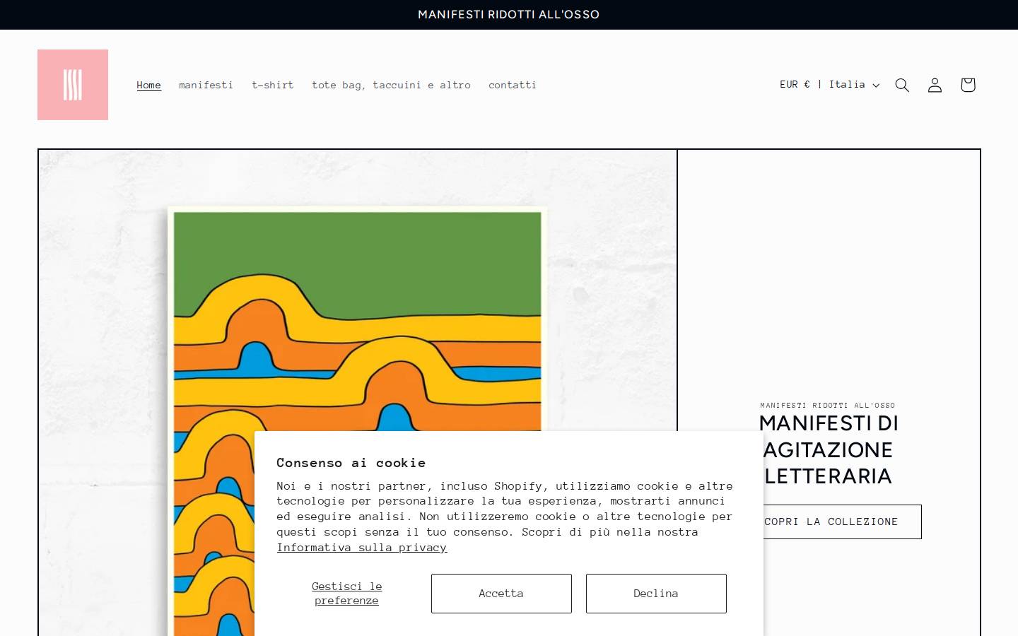 manifestiridottiallosso.com homepage screenshot