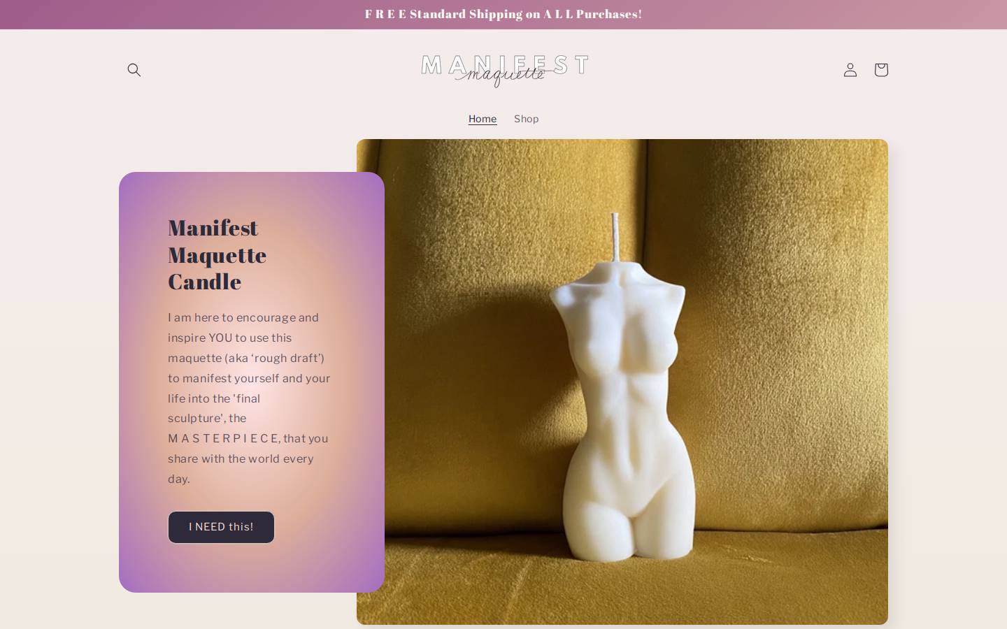 manifestmaquette.com homepage screenshot