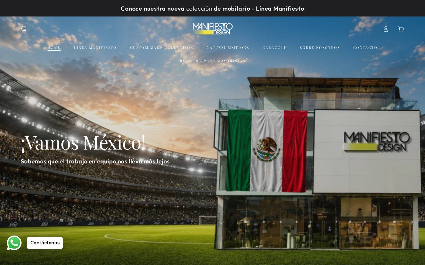 manifiestodesigncenter.com homepage screenshot