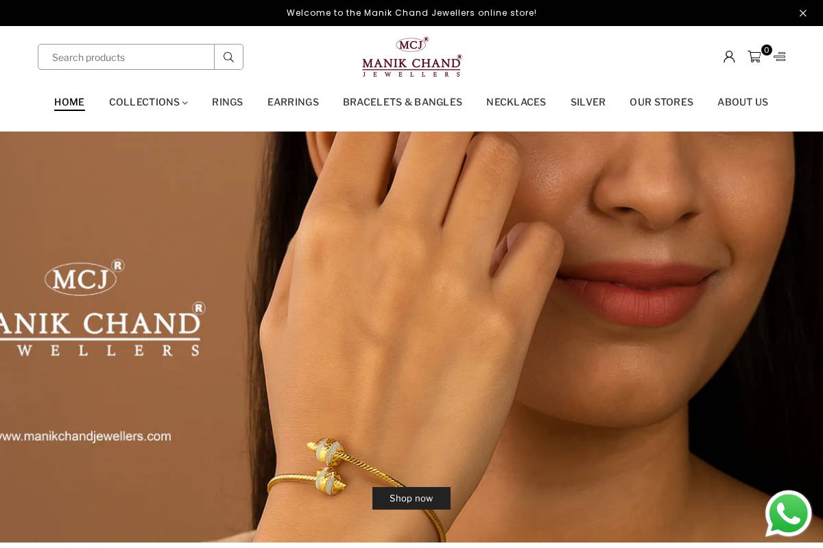 manikchandjewellers.com homepage screenshot