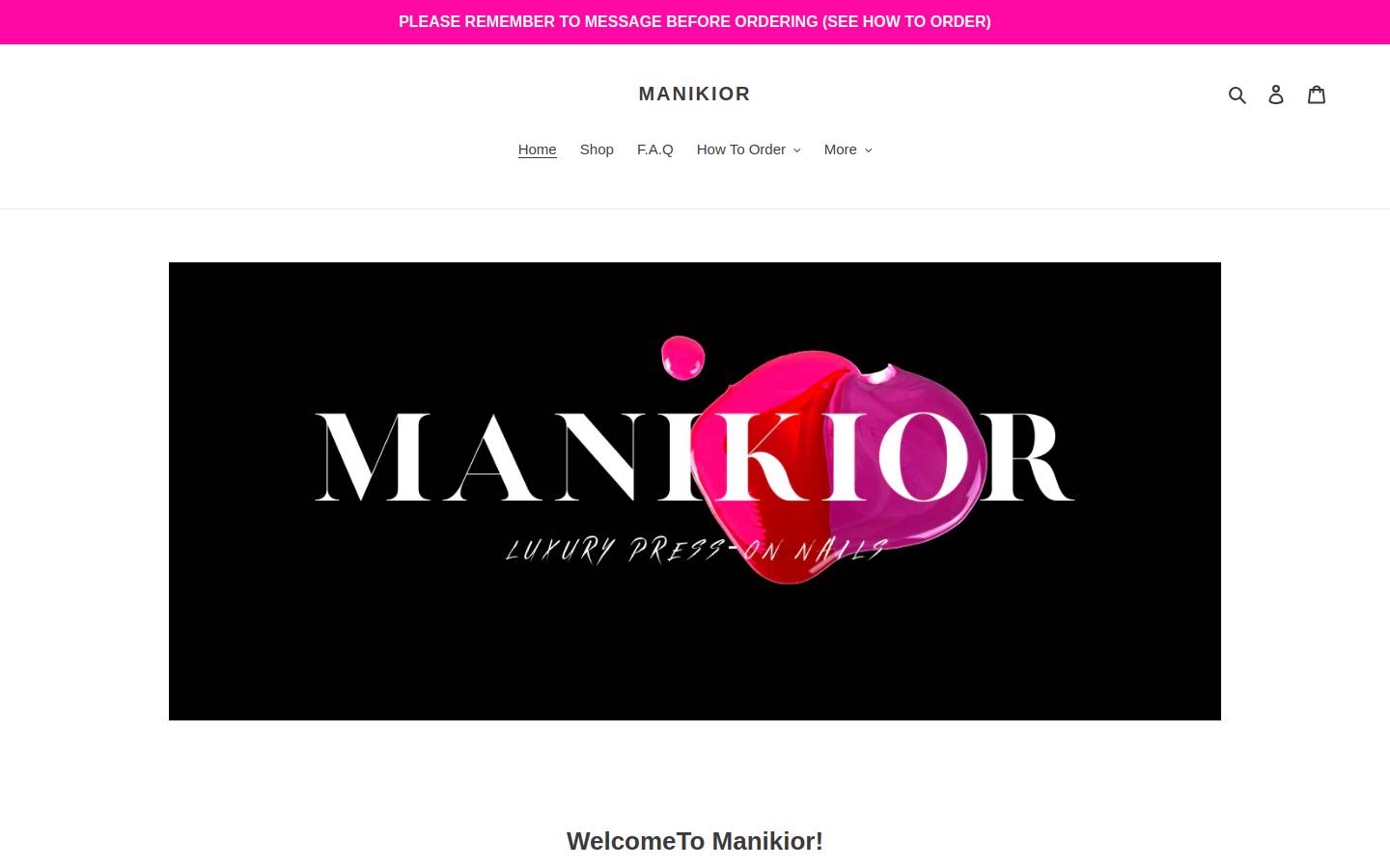 manikior.com homepage screenshot