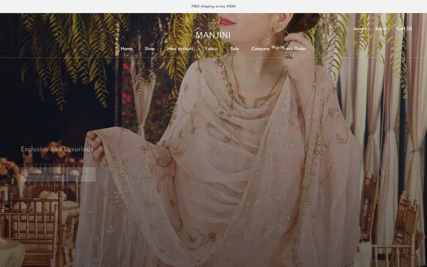 manjini.com homepage screenshot