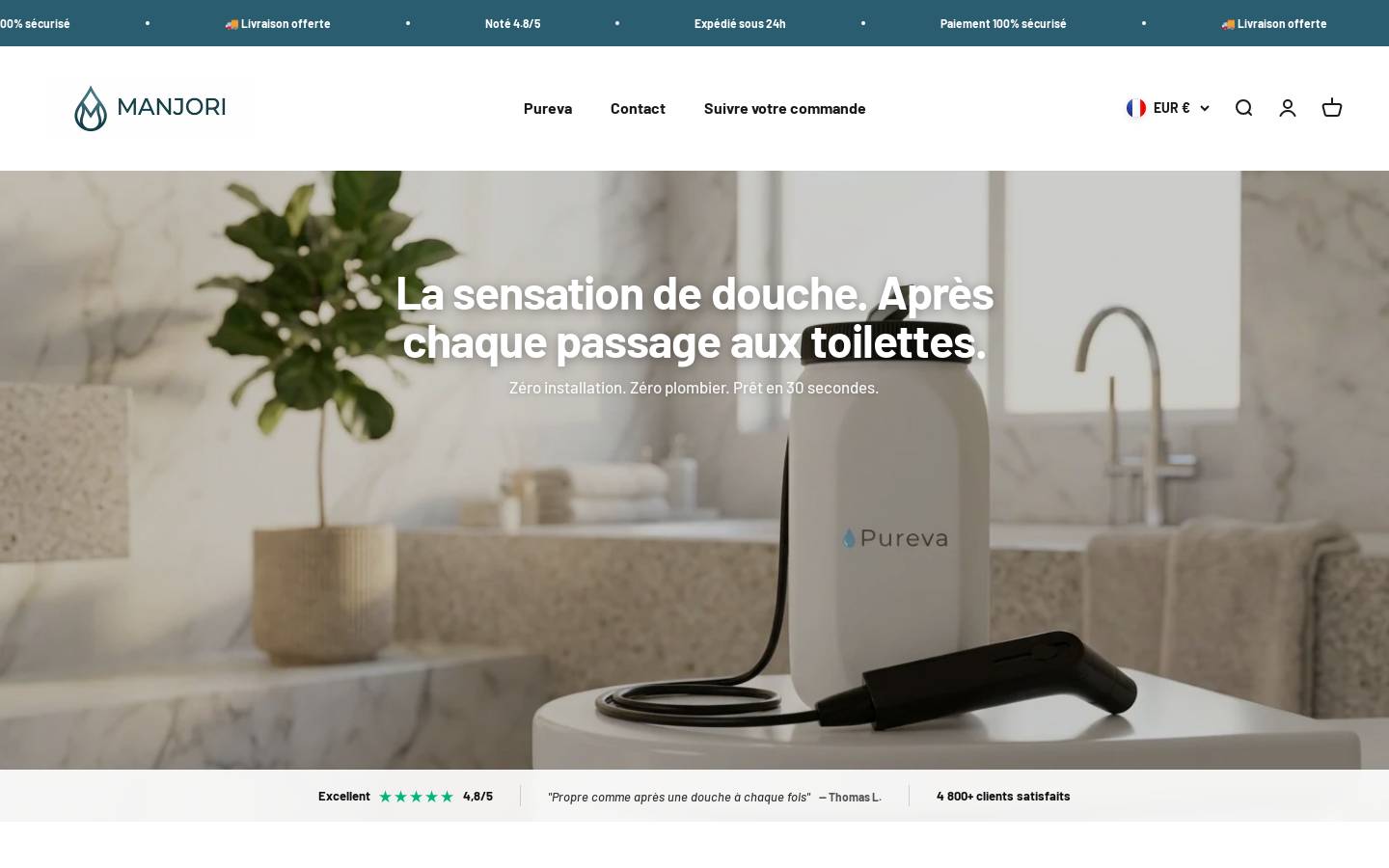 manjori.com homepage screenshot