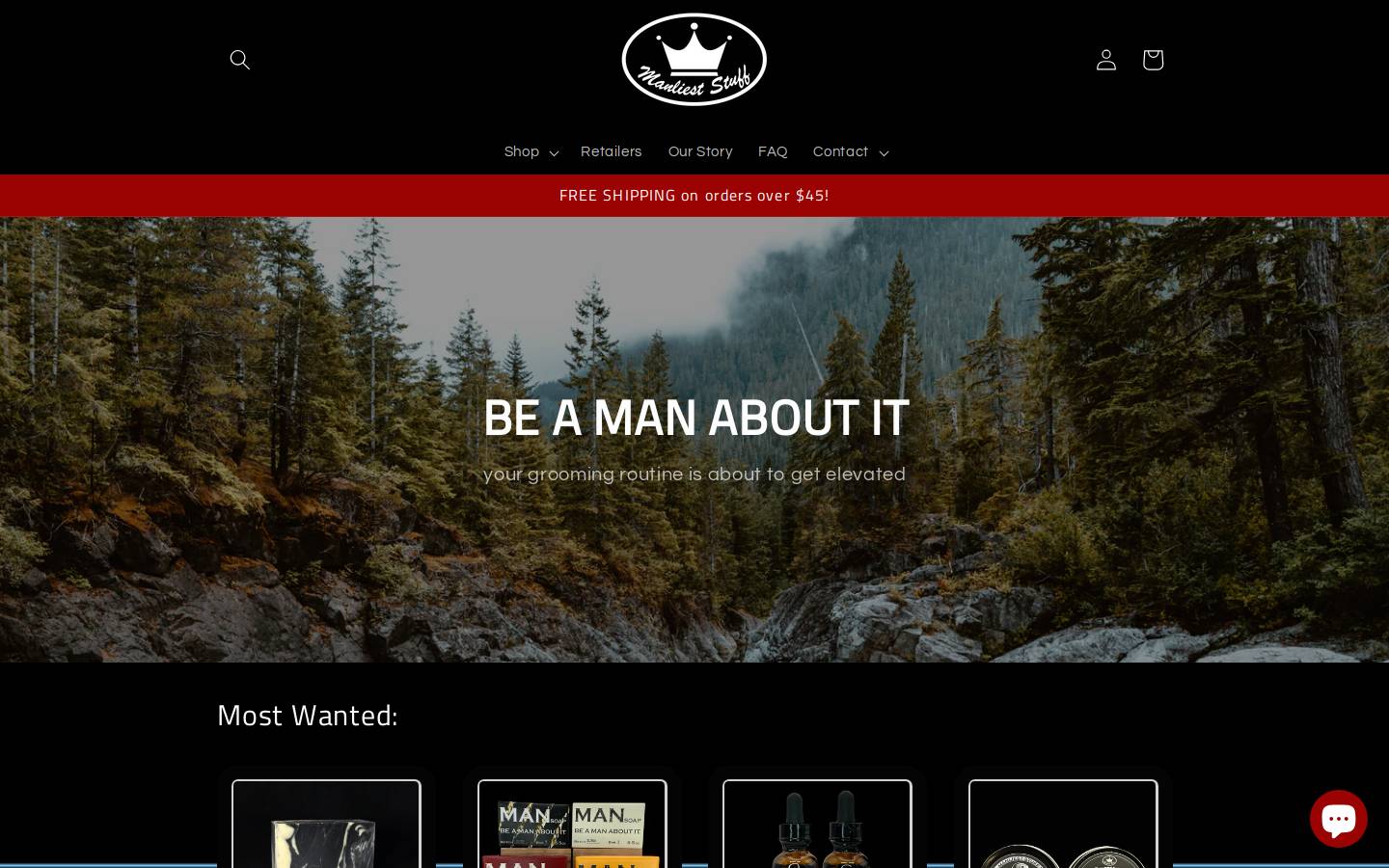manlieststuff.com homepage screenshot