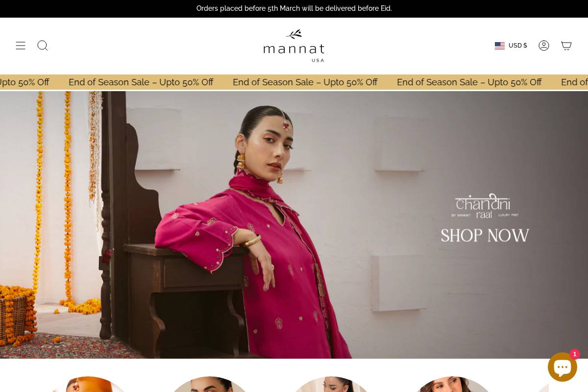 mannatusa.com homepage screenshot