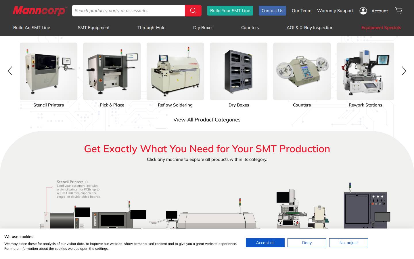 Manncorp homepage screenshot