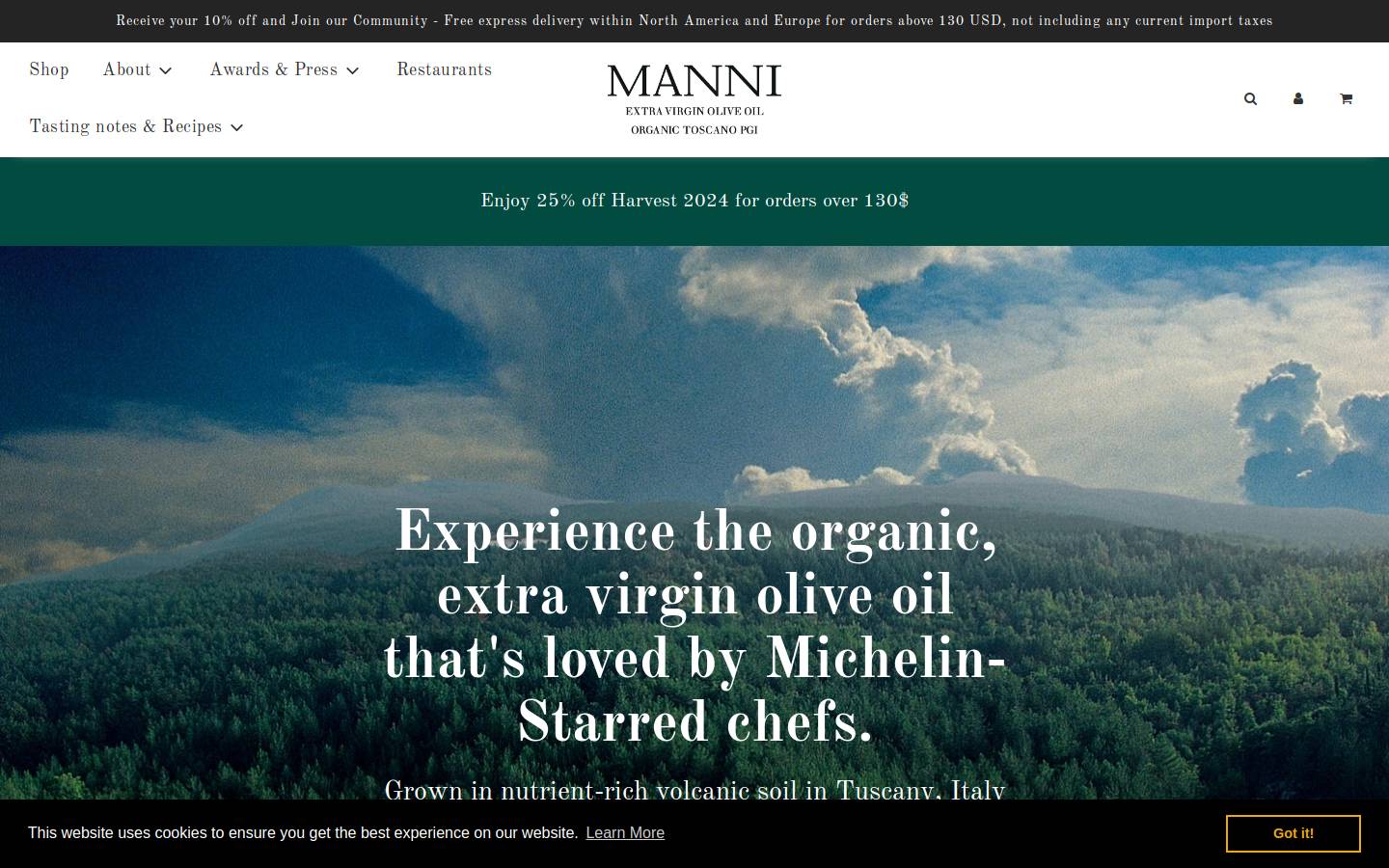 mannioil.com homepage screenshot