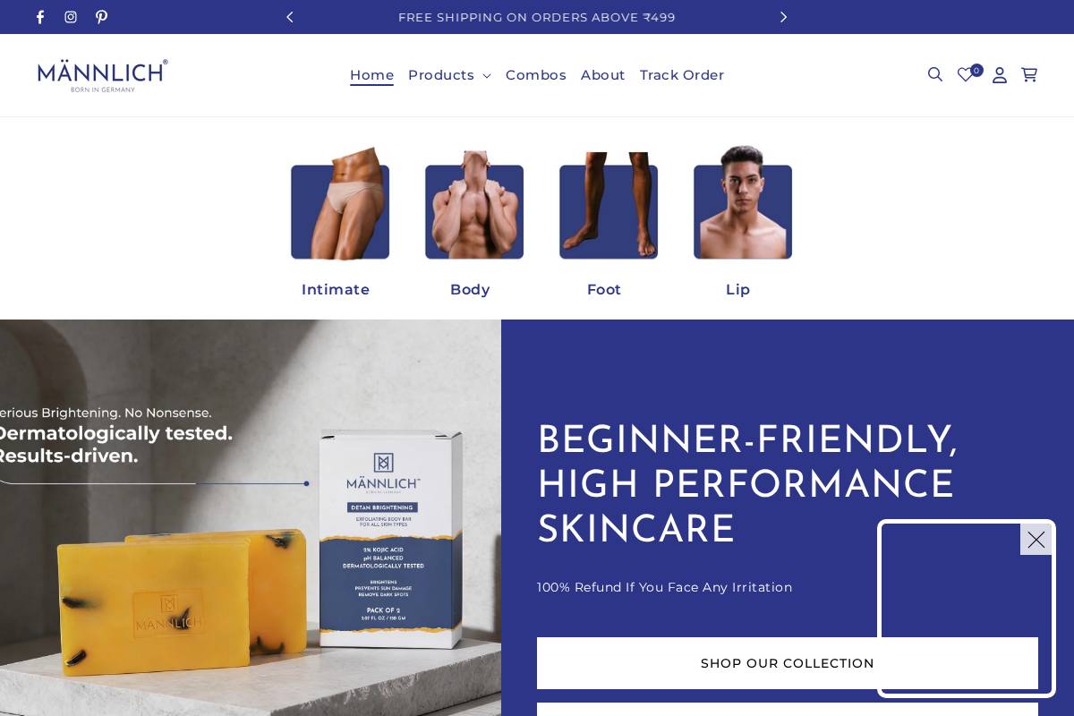 Mannlich homepage screenshot