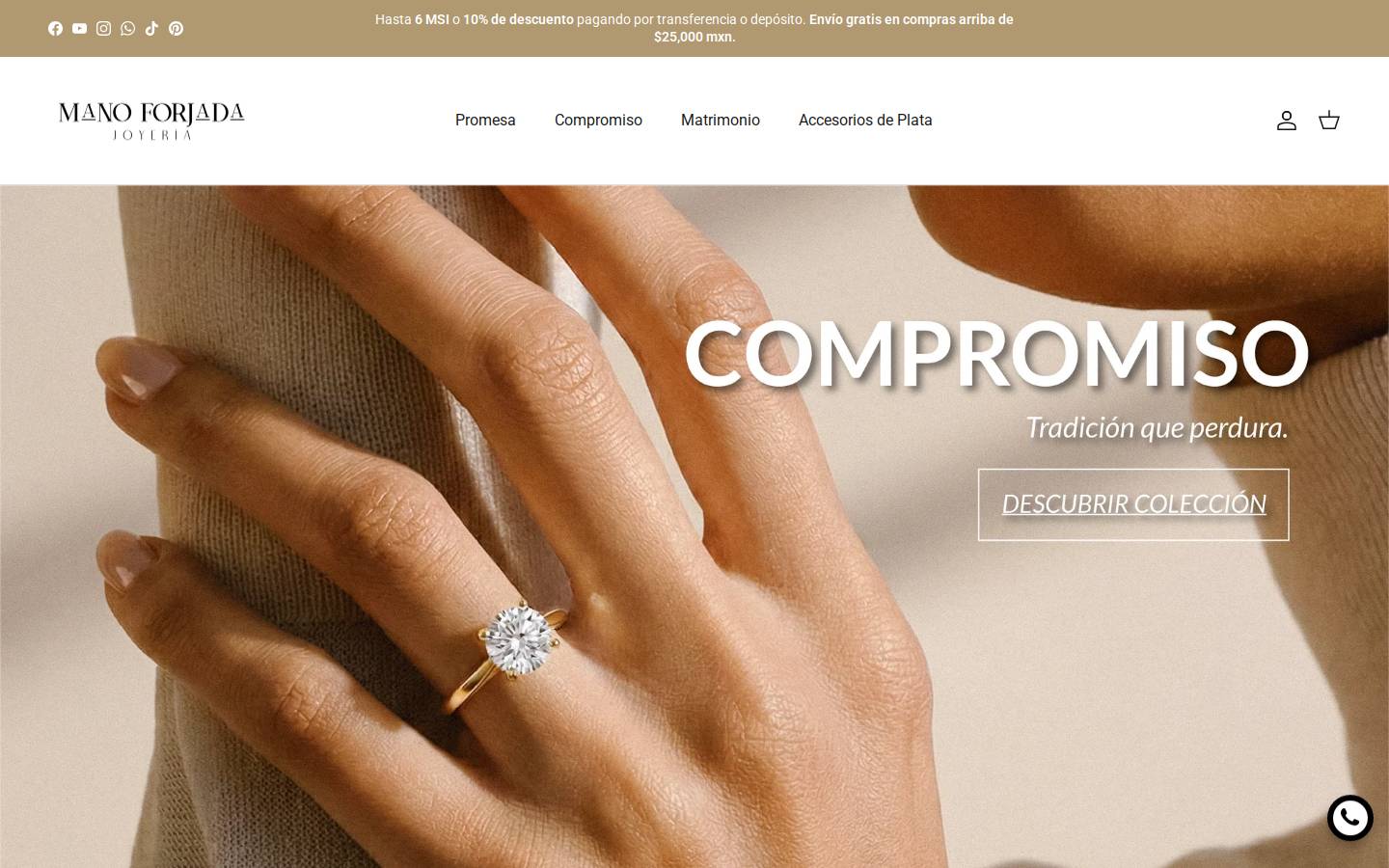 Mano Forjada homepage screenshot