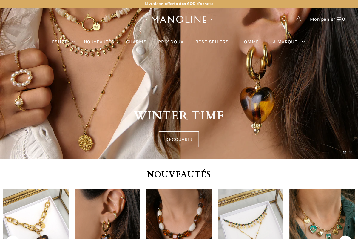 Manoline homepage screenshot