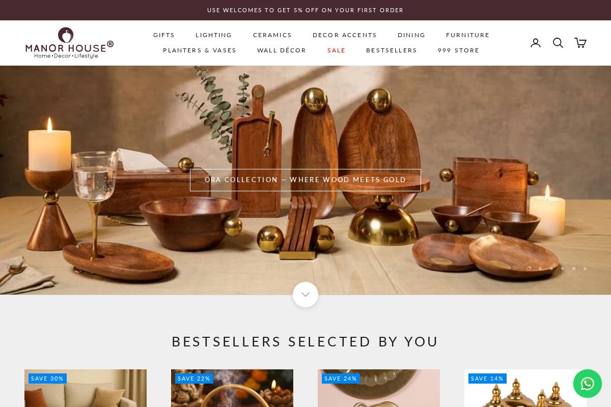 manorhouse.in homepage screenshot