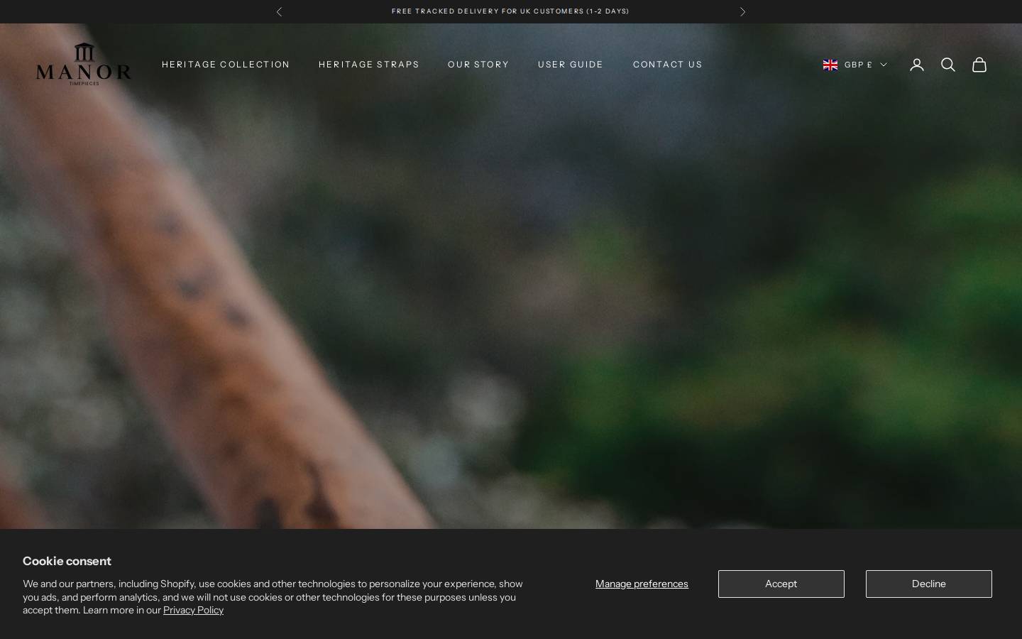 Manortimepieces homepage screenshot