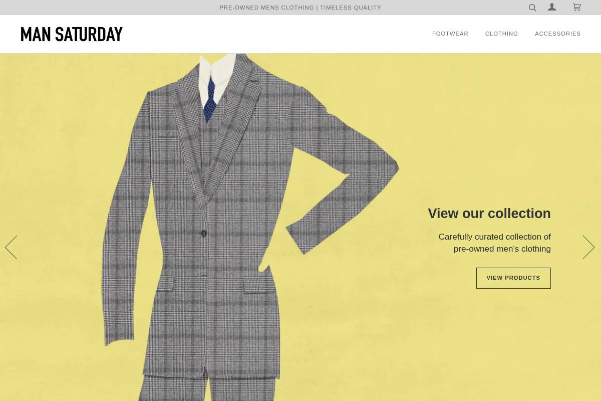mansaturday.com homepage screenshot
