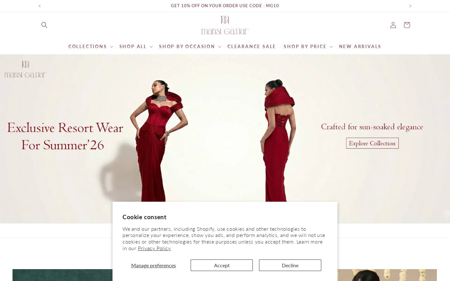 mansigajjar.com homepage screenshot