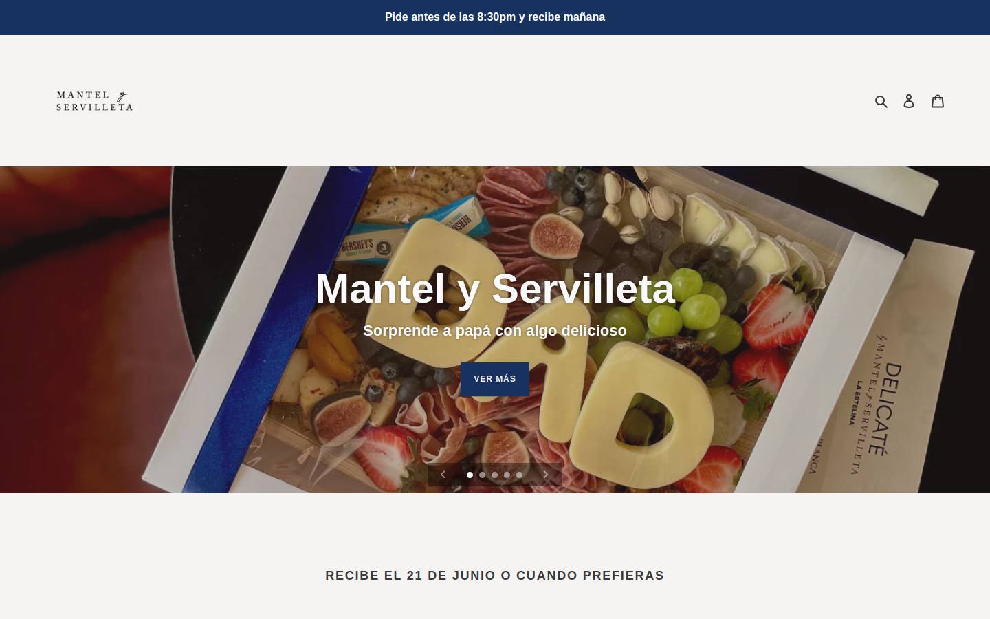 mantelyservilleta.com.mx homepage screenshot