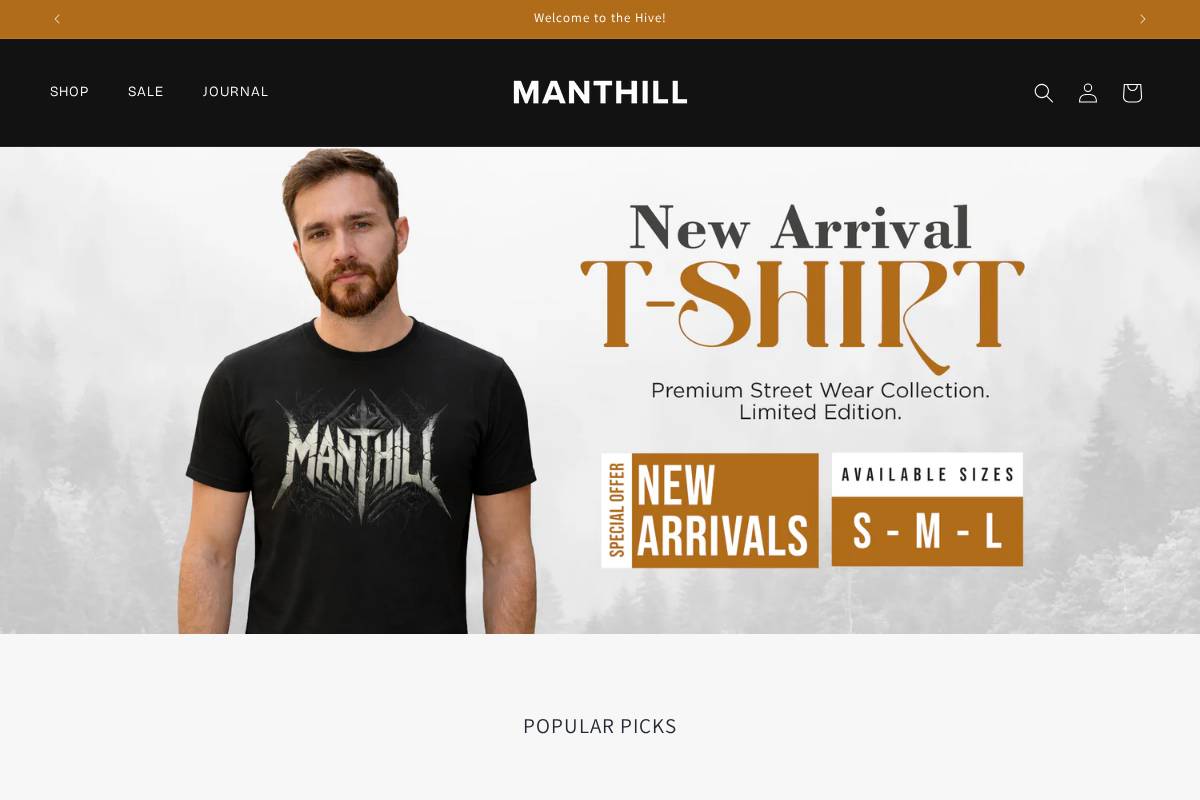 manthill.shop homepage screenshot