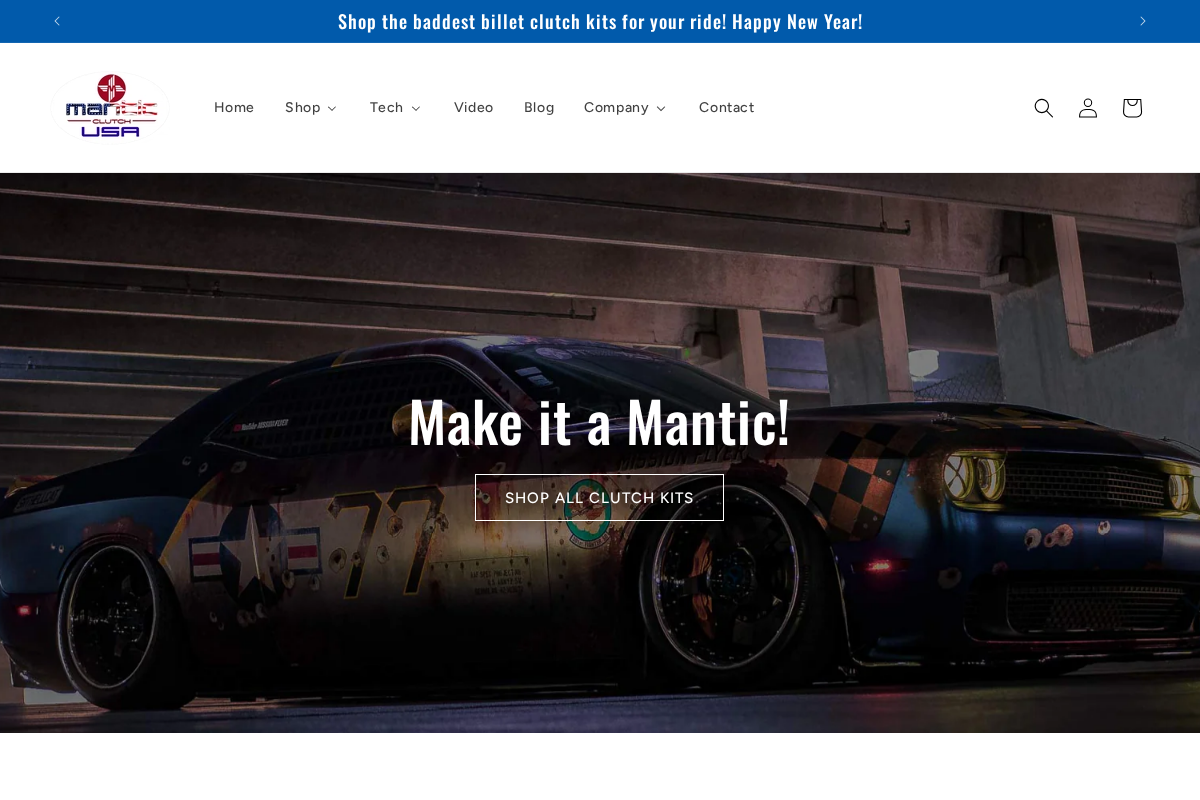 manticclutchusa.com homepage screenshot