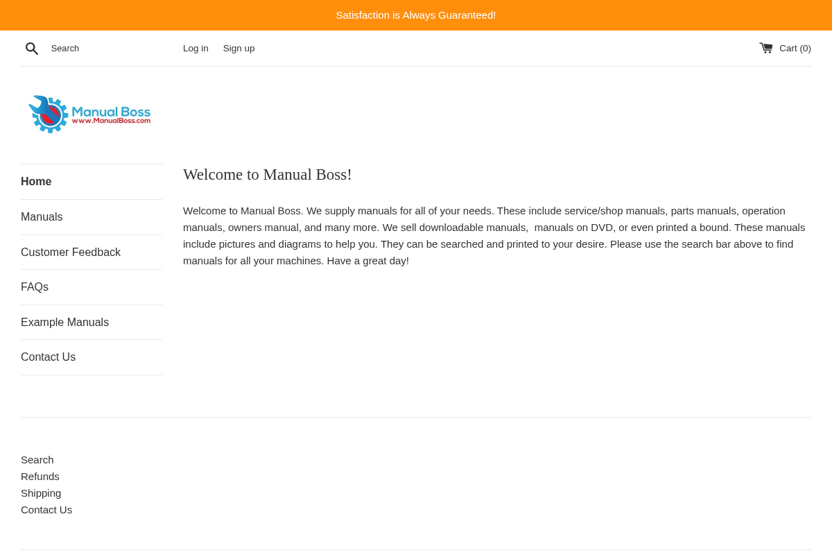 manualboss.com homepage screenshot