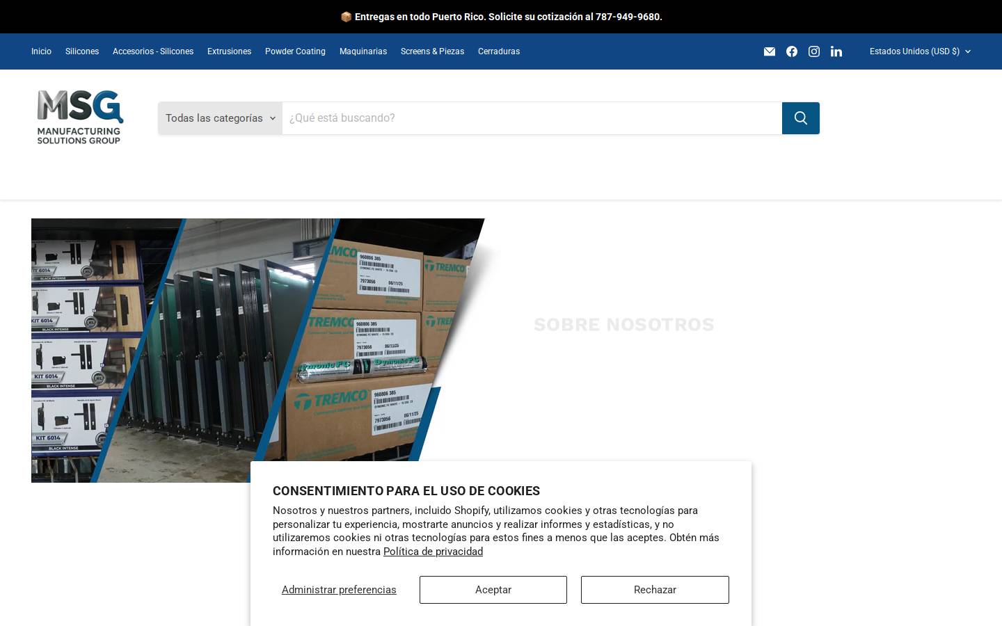 manufacturingsolutionsgroup.store homepage screenshot