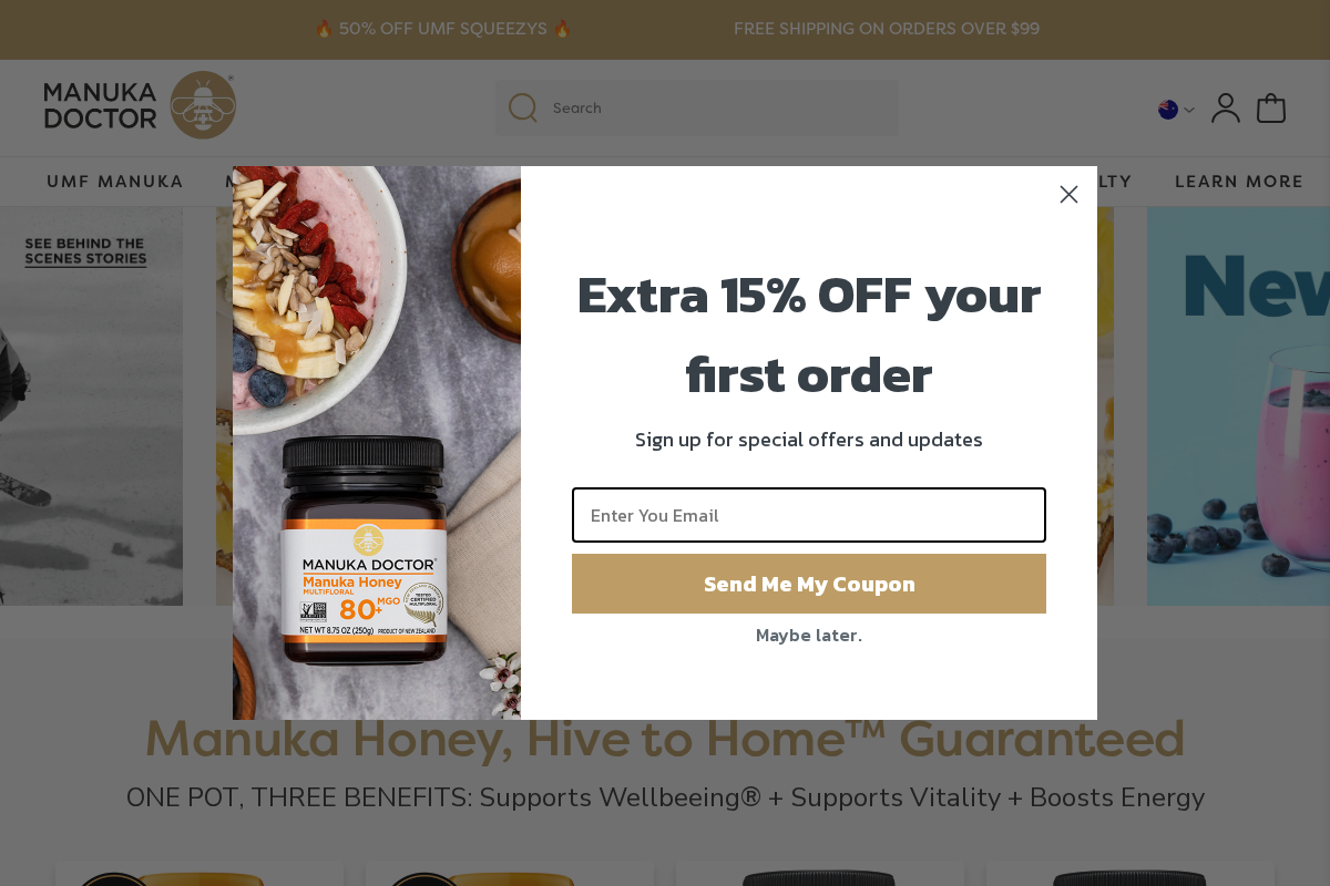 Manuka Doctor Australia homepage screenshot