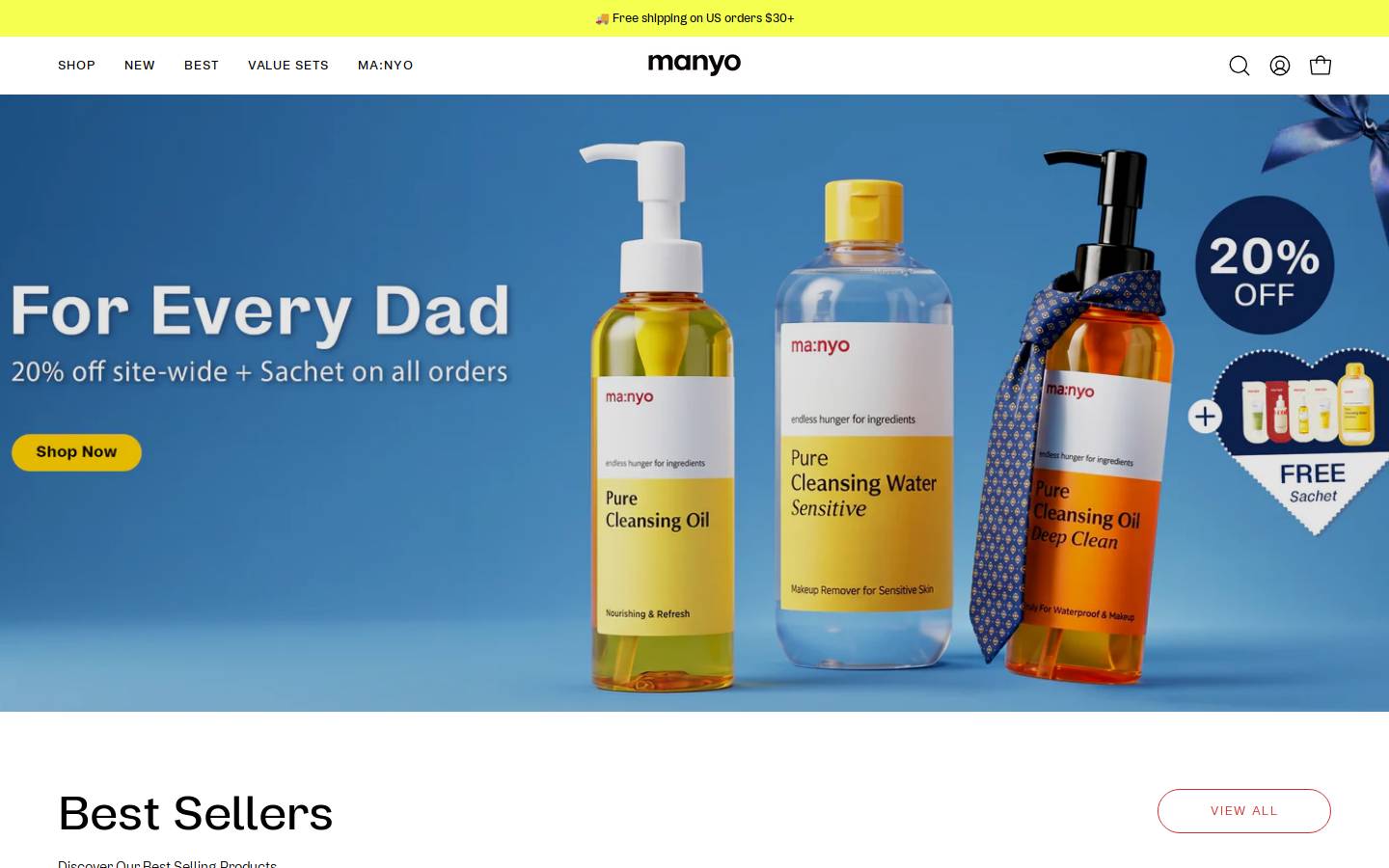manyo.us homepage screenshot