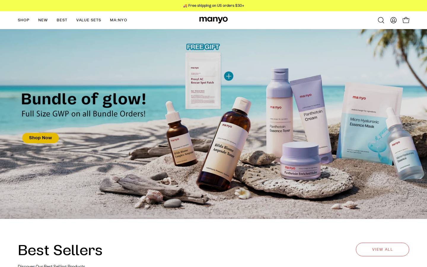 Manyous homepage screenshot