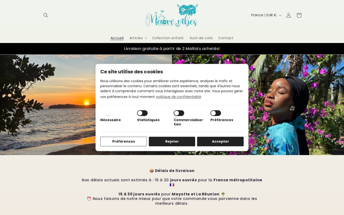 maorevibes.fr homepage screenshot
