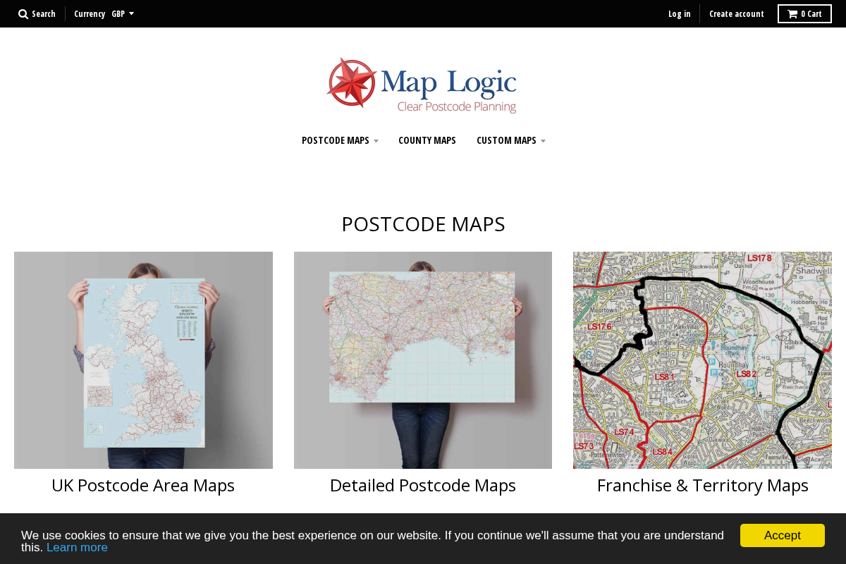 Map Logic homepage screenshot