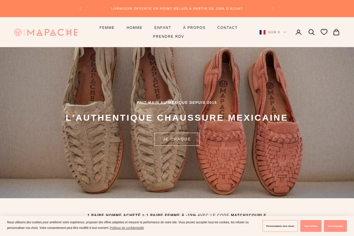 Mapache homepage screenshot