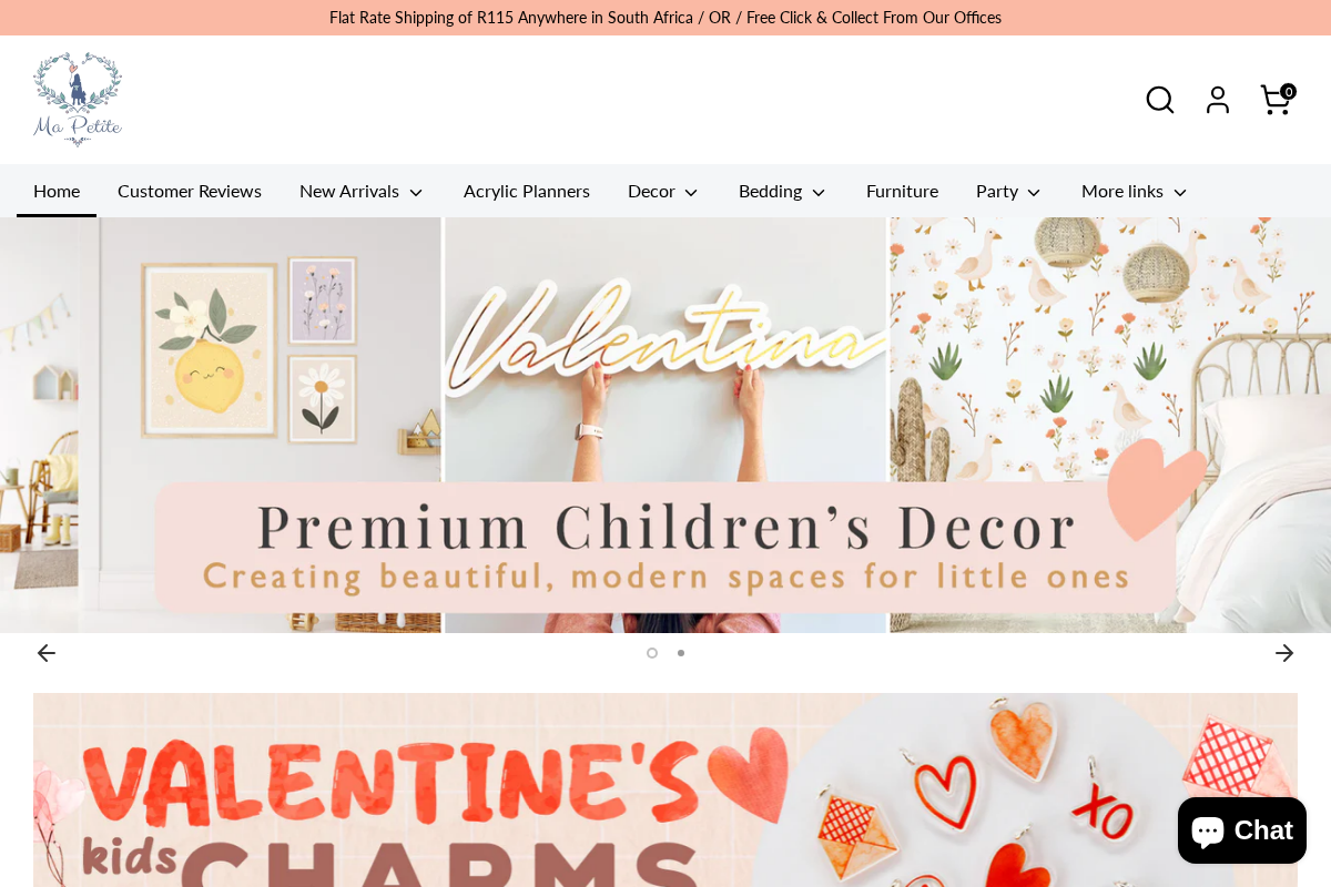 Ma Petite homepage screenshot