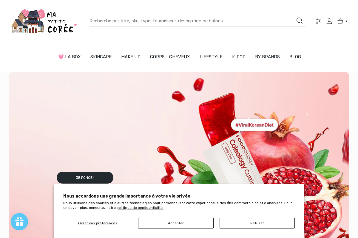 Ma Petite COrée homepage screenshot