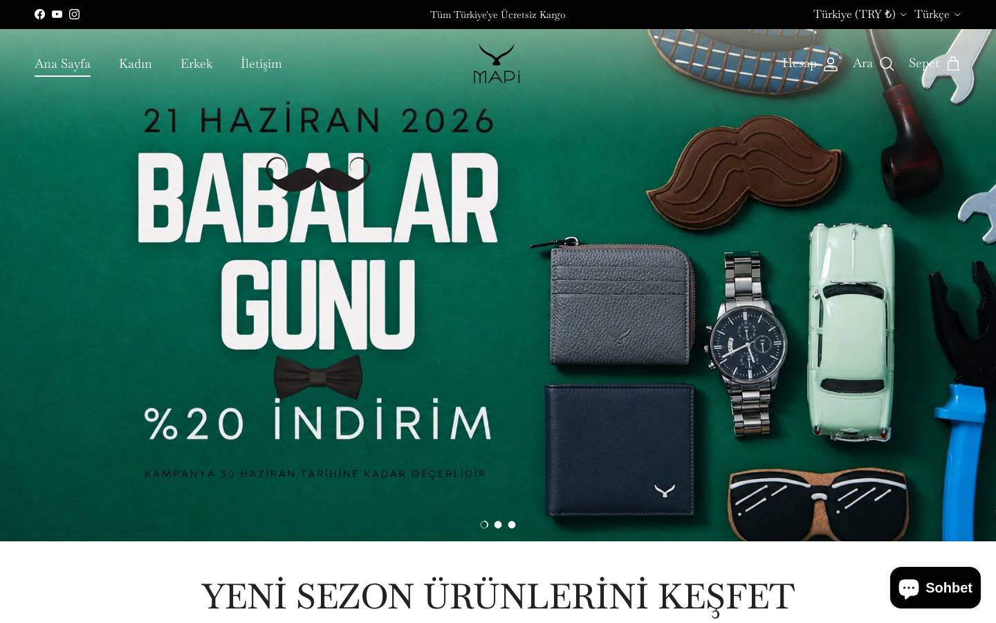 mapileather.com homepage screenshot