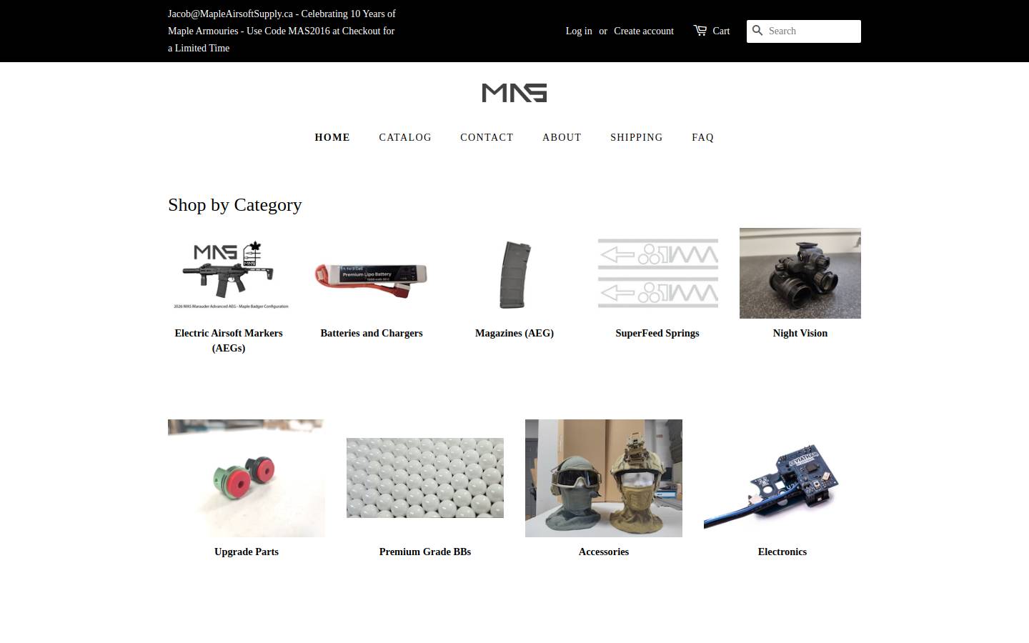 mapleairsoftsupply.ca homepage screenshot