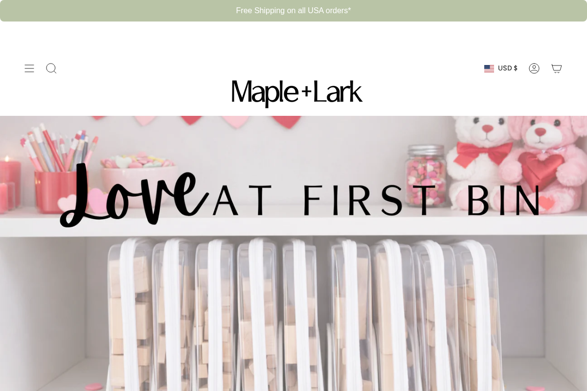 Maple + Lark homepage screenshot