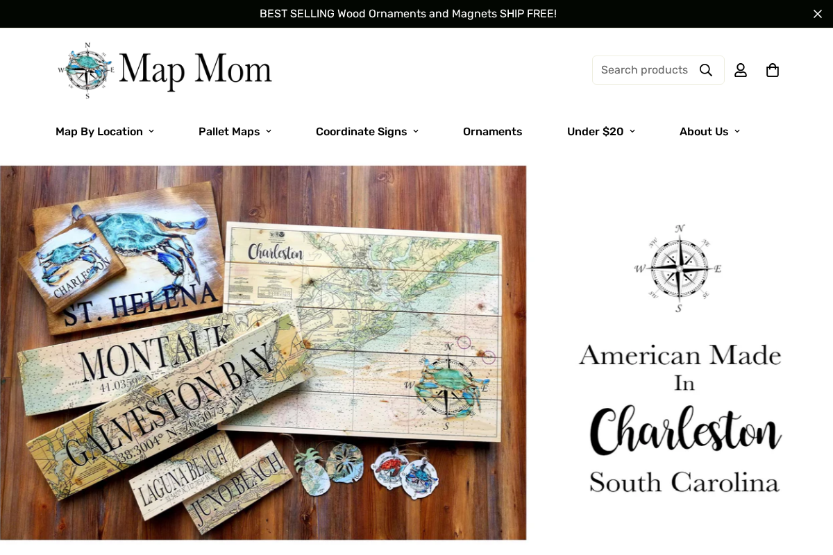 MapMom homepage screenshot