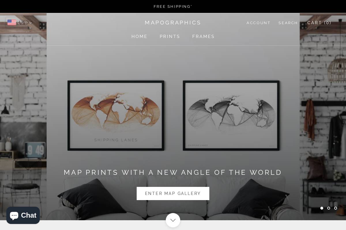 mapographics.shop homepage screenshot