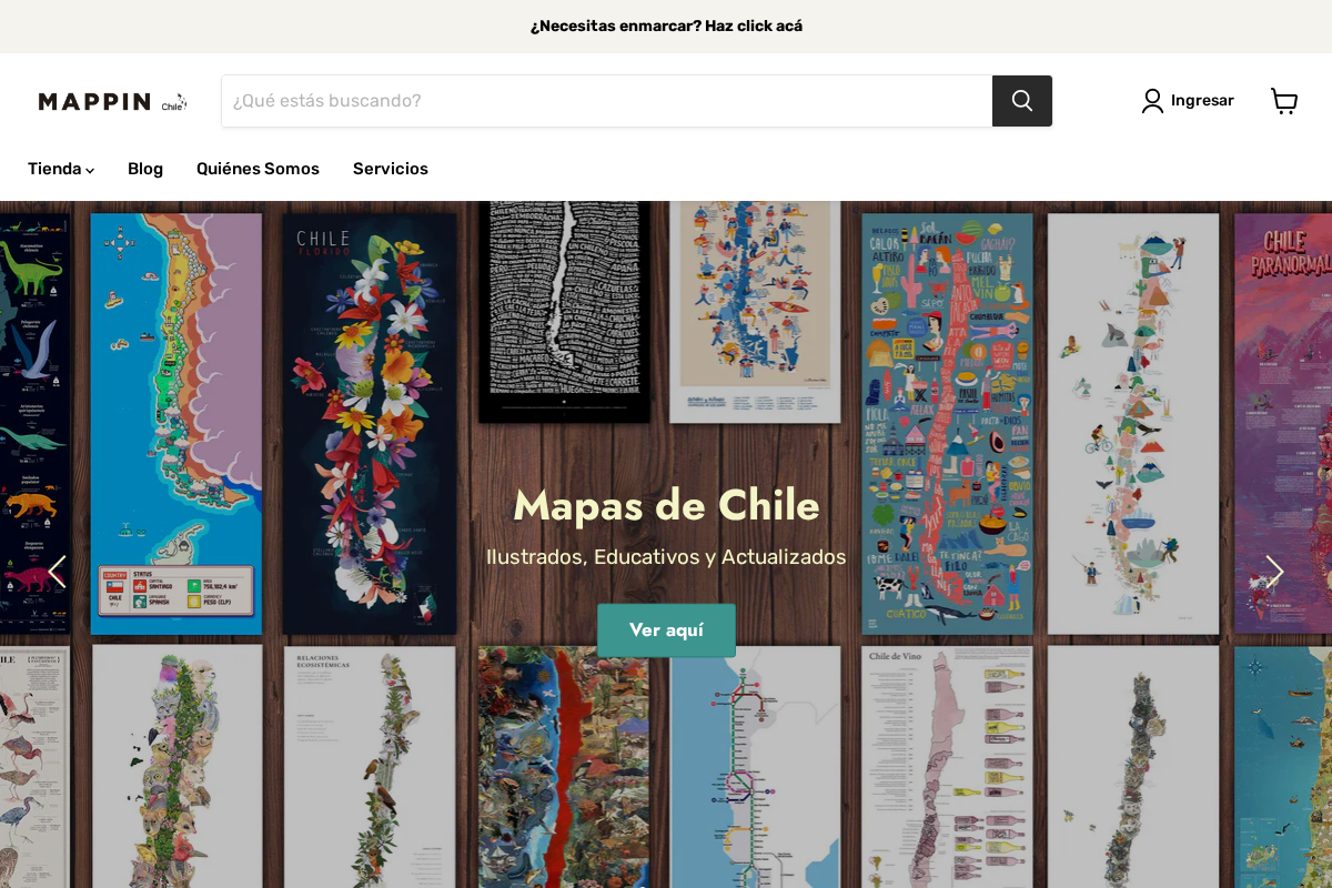 Mappin homepage screenshot