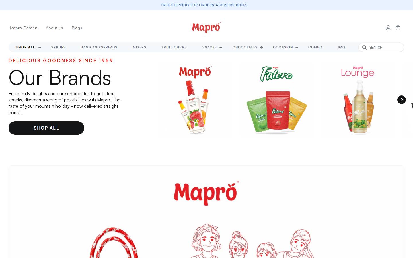 mapro.com homepage screenshot
