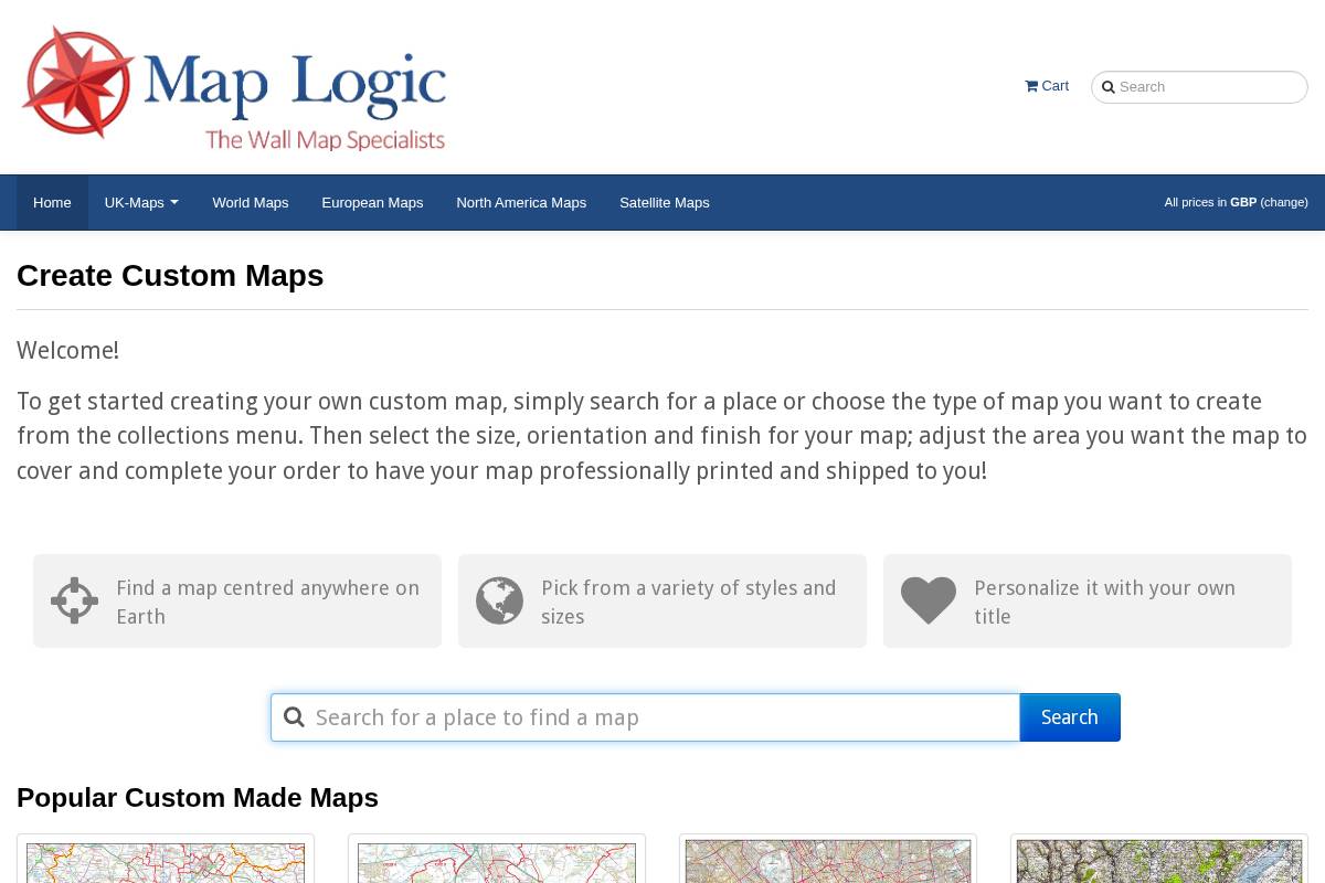 maps-maker.co.uk homepage screenshot