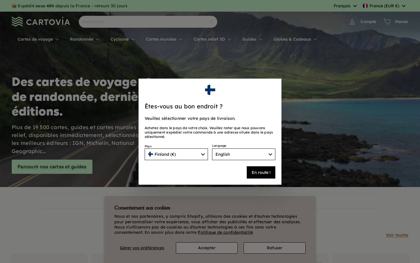 MapsCompany homepage screenshot