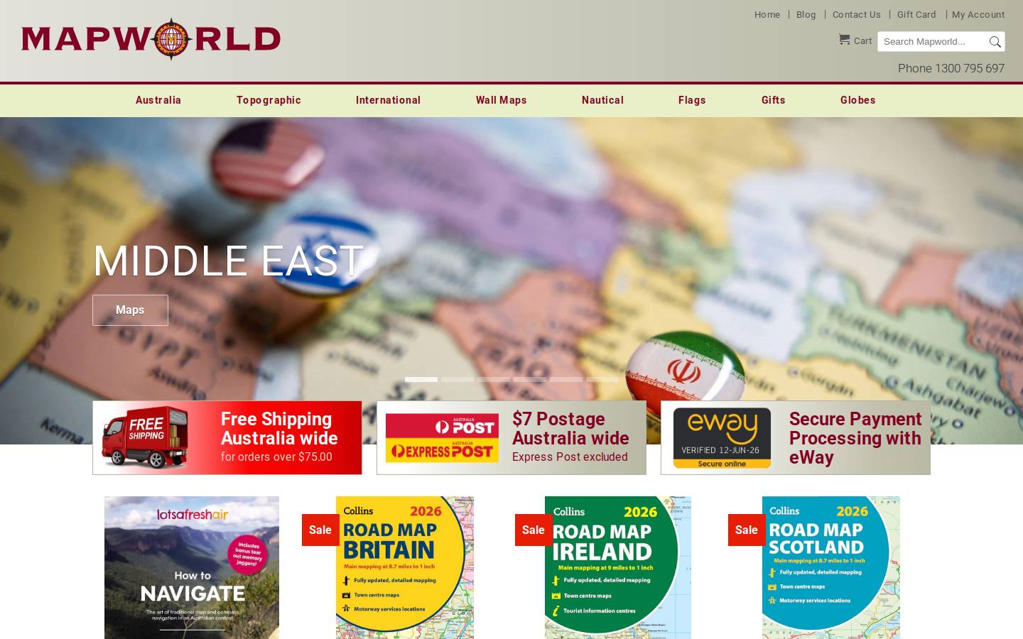 Mapworld homepage screenshot