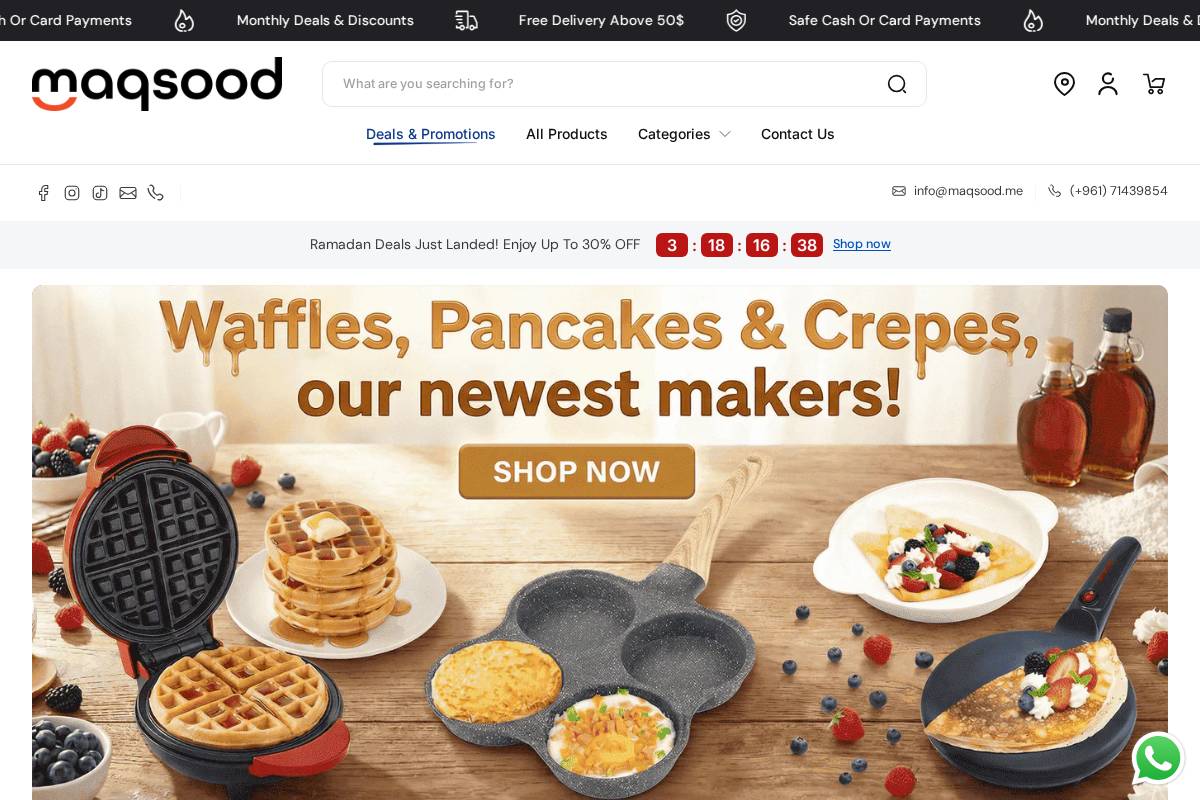 Maqsood homepage screenshot