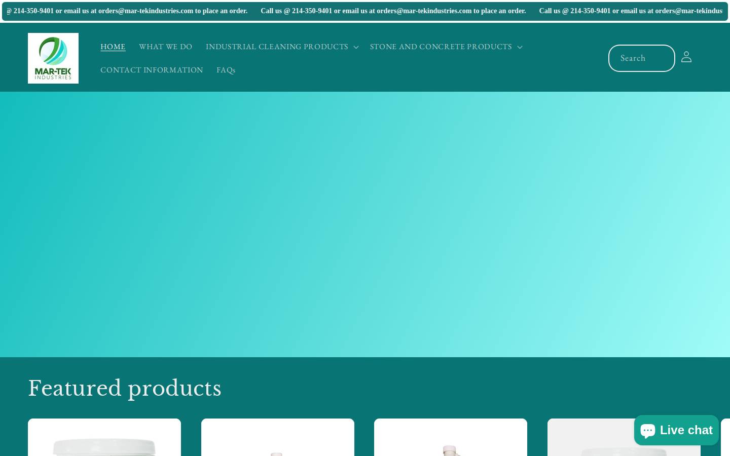 mar-tekindustries.com homepage screenshot