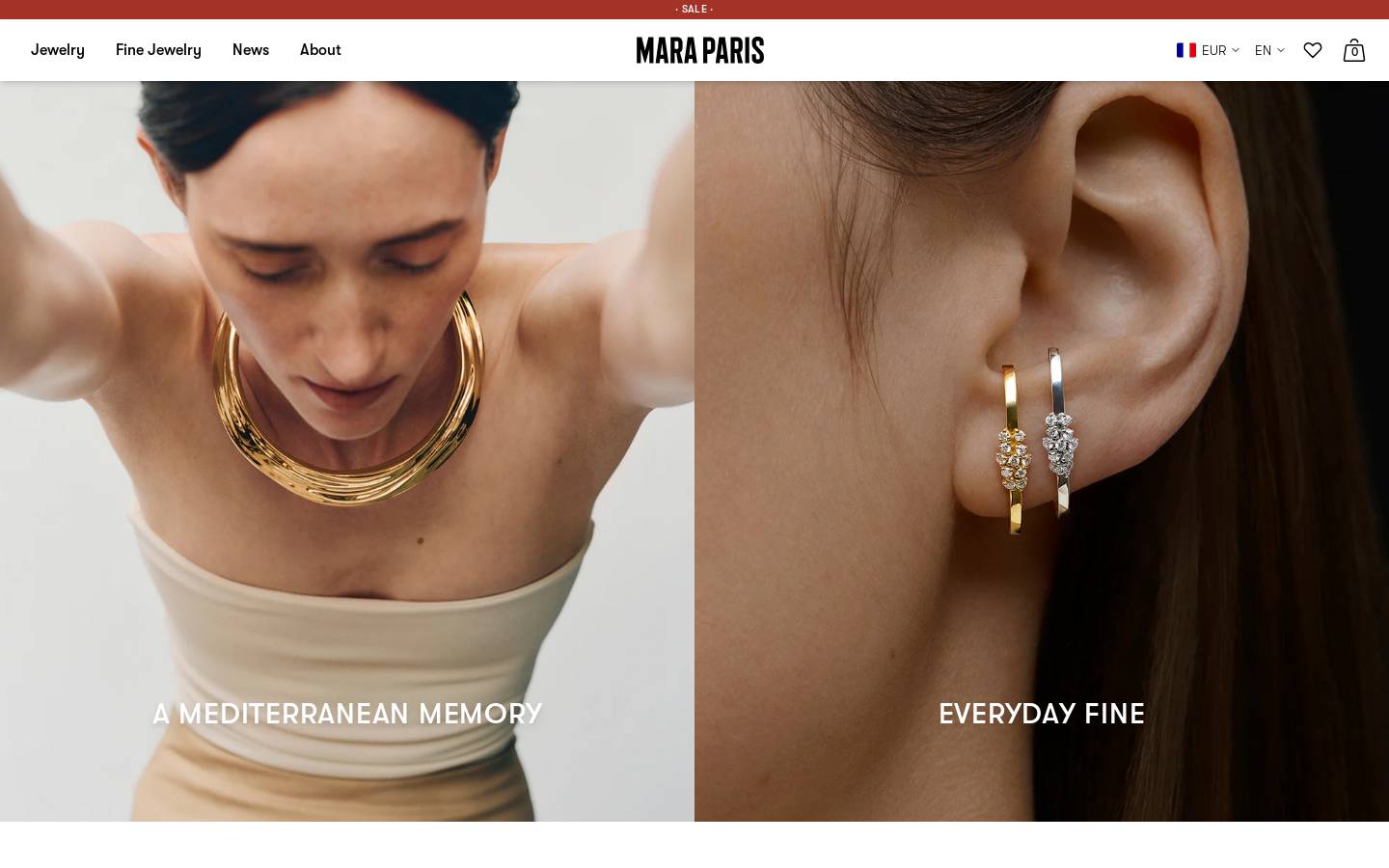 Mara Paris homepage screenshot