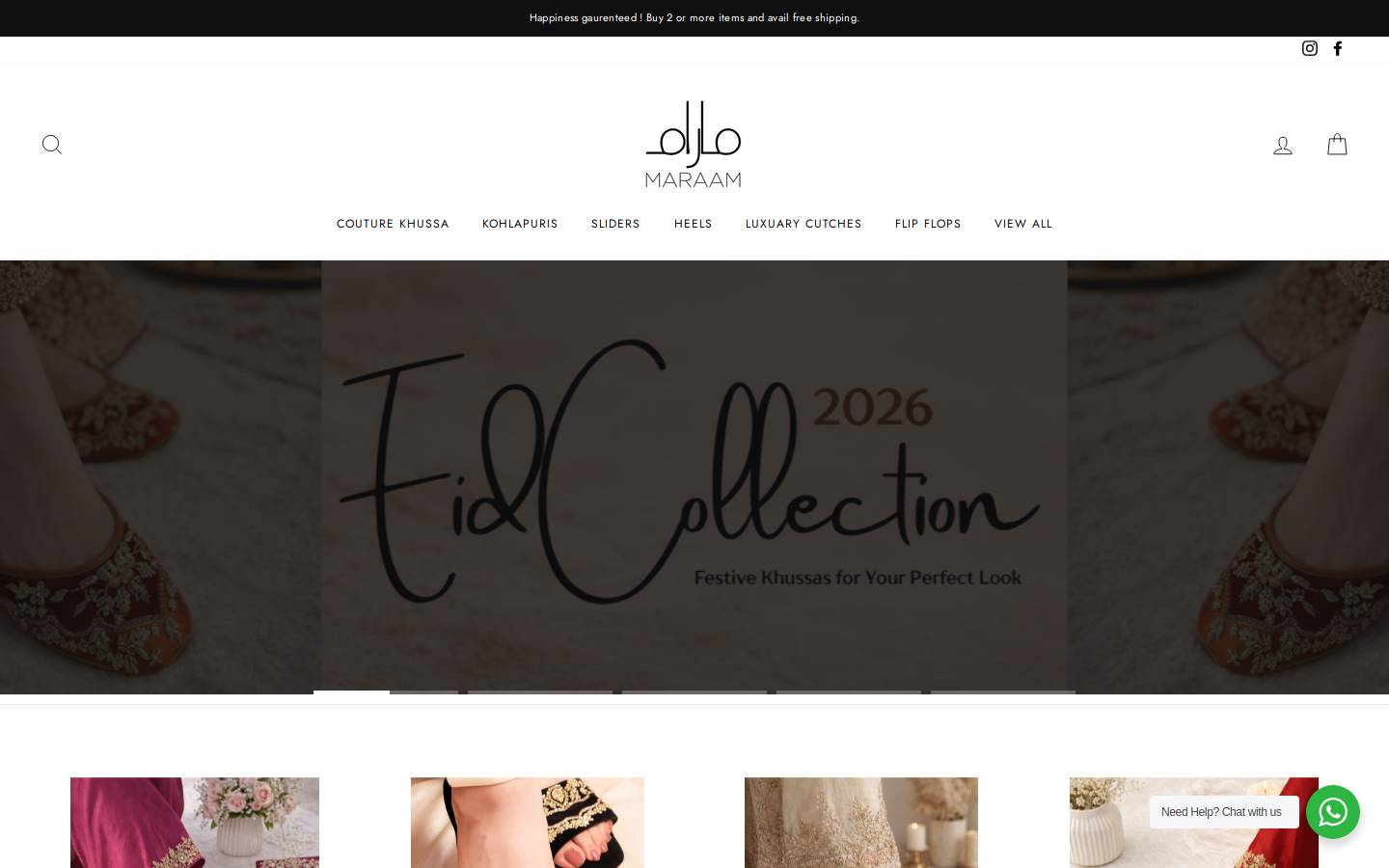 maraam.store homepage screenshot