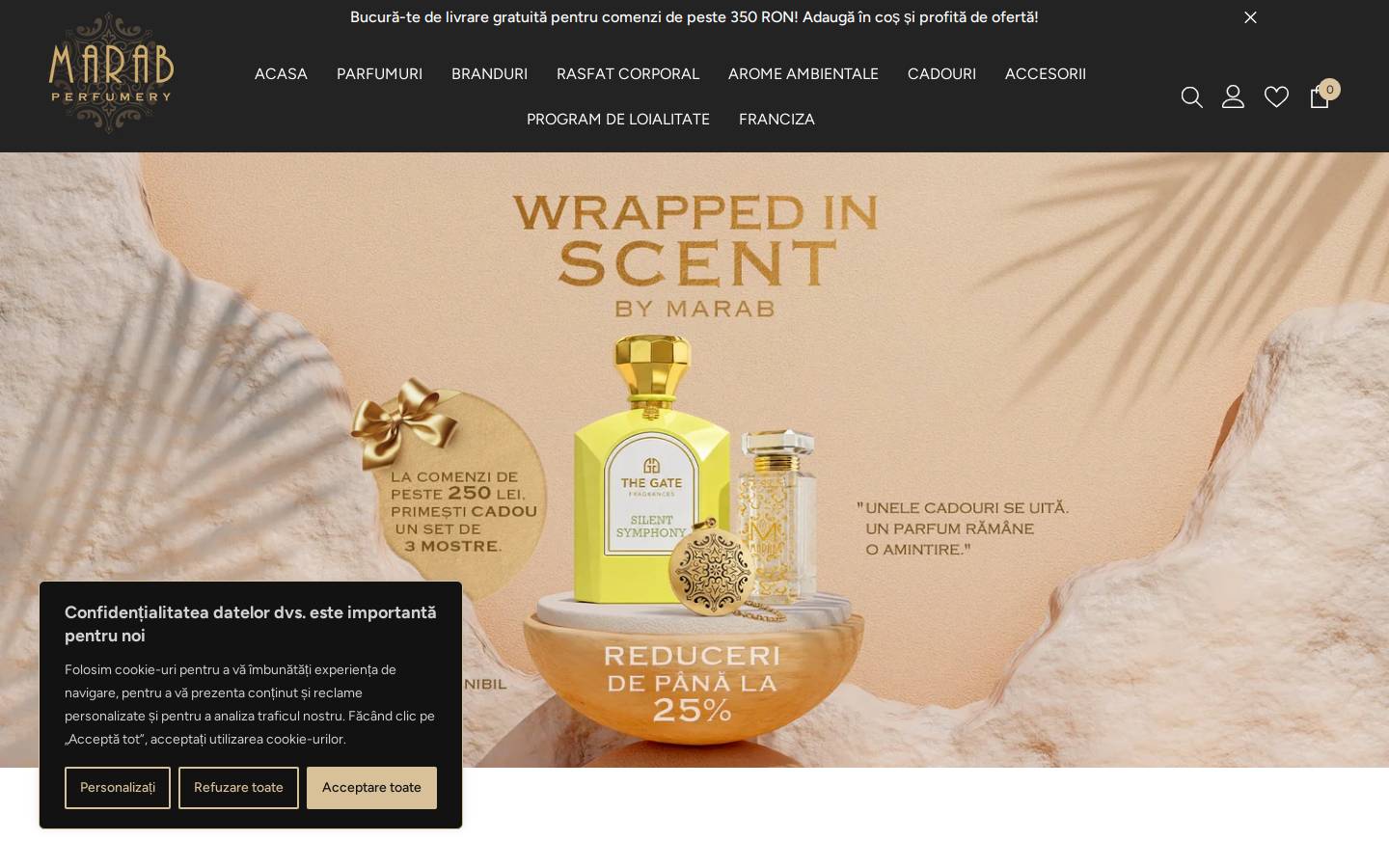 marab-perfumery.ro homepage screenshot