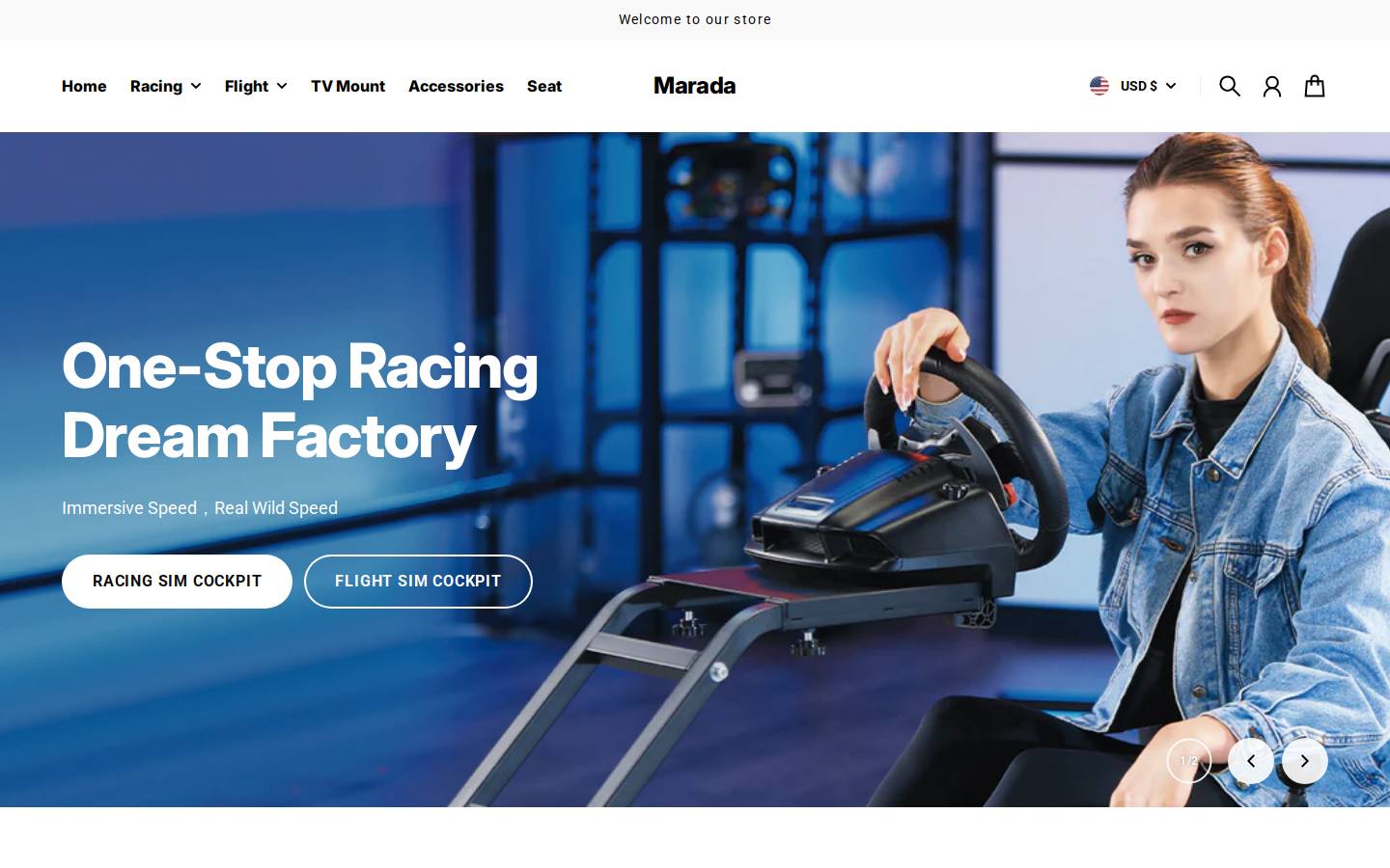 marada.shop homepage screenshot